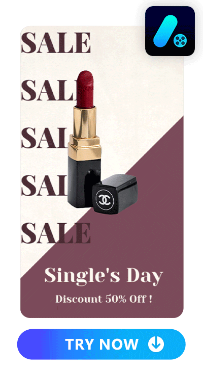 5 lipstick ad templates generated by Promoe with AI